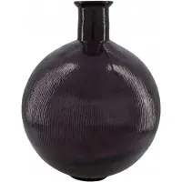 Dijk Natural Collections DKNC - Vaas Diana - Gerecycled glas 34x34x42cm - Zwart