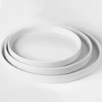 Hendi Oslo Platte Borden Wit Porselein 20cm - Set van 6