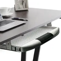 Famanu – Onderbouw toetsenbordlade met opbergruimte, grijs, 1 set