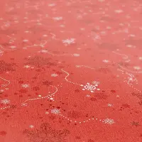 ANRO Tafelkleed Kerst Sneeuwvlokken Rood 200x140cm Rechte rand Afwasbaar Waterafstotend