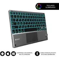 Subblim Smart Backlit Bluetooth Touchpad Draadloos Toetsenbord Spaans