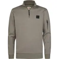 Petrol Industries - Heren Utility sweater met ritskraag steelhall - Groen - Maat XXL