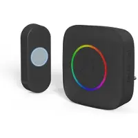 Q-Link gong - battery operated - met beldrukker - en licht - wit