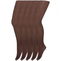 Yellow moon Zijdeglans Meisjes Panty | 35 Denier | Merk: | Maat: 116 T/M 176 | Kleur: Chocolate | 5 Paar