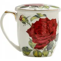 Marco polo Porseleinen Theemok met Infuser, Deksel & Zeef - 420ml