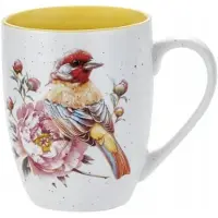 Marco polo Elegante Porseleinen Mok met Bloemen en Vogel - 325 ml