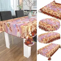 ANRO Tafelkleed Kerstdorp Meerkleurig 260x140cm Met sierband Afwasbaar Waterafstotend