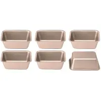 Azomor Set van 6 mini bakvormen voor brood en gebak met antiaanbaklaag