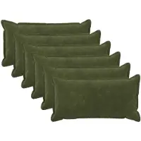 vidaXL Kussen met kussen HOUTEN 6 st Groen Microfiber Fleece