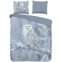Muller Textil Good Morning Redmond Flanel Dekbedovertrek Grijs-Lits-jumeaux (240 x 200/220 cm)
