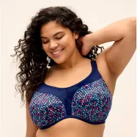 Elomi Sport bh Energise | Maat: 90G | Kleur: Marine Blauw/Print