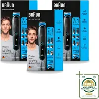 Braun 3 x - Trimset - 7-in-1 - 1 Trim Apparaat - 6 Opzetstukken - Wasstrips - Baard Trimmer - Gezichtshaar Trimmer - Neushaar Trimmer - Scheermes - Baard Onderhoud