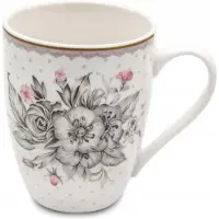 Tragar Bella Fiore Porseleinen Mok 340 ml - Elegante bloemendecoratie