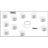 TakeAware 1000 stuks IJsbeker wit 120ml karton - 1 a 2 bollen - IJs beker - Party schepijs softijs ijsje zomer festival thema feest