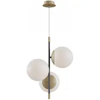 Maytoni Nostalgia hanglamp, E14, 3 lampen, glas/koper, dimbaar, 150 cm
