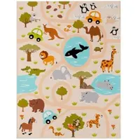 TT Home Kinderkamertapijt tapijt jongen meisje kinderkamertapijt baby antislip straat 200 x 290 cm Rechthoek 200 x 290 cm Rechthoek veelkleurig