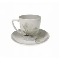 Lubiana Beata Mokkakopje met schotel, 200 ml, 14 cm, Magnolia