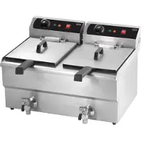 CombiSteel Elektrische Tafelfriteuse 2X8 L - - 7455.1005 - Horeca & Professioneel - Horeca & Professioneel
