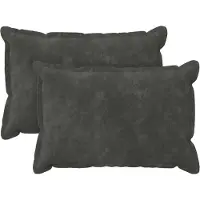 vidaXL Kussen met kussen HOUTEN 2 st Antraciet Microfiber Fleece