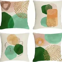 Inna marka Set van 4 Decoratieve Kussenhoezen Linnen 45x45 cm Kleurrijk