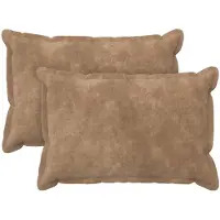 vidaXL Kussen met kussen HOUTEN 2 st Taupe Microfiber Fleece