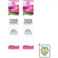 Therme 2 x - Interieurspray - Saigon Pink Lotus - Oosterse Romantiek in Huis - 60 ml - Wasstrips - Interieurspray - Oosterse Geur - Roze Lotus - Amber - Vanille