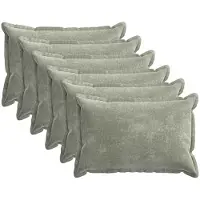 vidaXL Kussensloop 6 st HOUTEN Groen 40 x 60 cm Chenille Stof