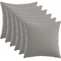 vidaXL Kussensloop 6 st HEERLEN Wolkgrijs 30 x 30 cm Stof