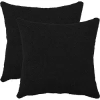 vidaXL Kussensloop 2 st HEERLEN Zwart 35 x 35 cm Bouclé
