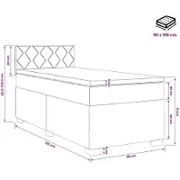 vidaXL Boxspringbed met matras en LED-verlichting, donkerbruin, 90 x 190 cm