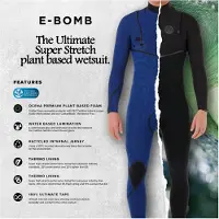 Rip Curl 2026 Heren E-Bomb 3/2mm Ritssluiting-vrij Wetsuit - Bl