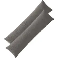 vidaXL Kussensloop 2 st ALMELO Donkergrijs 40 x 145 cm corduroy