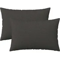 vidaXL Kussensloop 2 st HEERLEN Donkergrijs 40 x 60 cm Stof