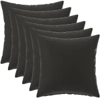 vidaXL Kussensloop 6 st HEERLEN Zwart 30 x 30 cm Polyester