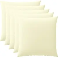 vidaXL Kussensloop 6 st HEERLEN Crèmekleurig 80 x 80 cm Polyester
