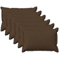 vidaXL Kussen met kussen HOUTEN 6 st Bruin Faux Linnen