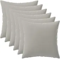 vidaXL Kussensloop 6 st HEERLEN Grijs 30 x 30 cm Polyester