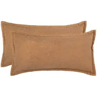 vidaXL Kussensloop 2 st HOUTEN Beige 40 x 70 cm Bouclé