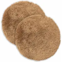 vidaXL Kussensloop 2 st HEERLEN Taupe Ø 60 cm PV Fleece