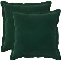 vidaXL Kussensloop 2 st HOUTEN Donkergroen 45 x 45 cm Fluweel