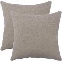 vidaXL Kussensloop 2 st HEERLEN Lichtgrijs 50 x 50 cm Bouclé