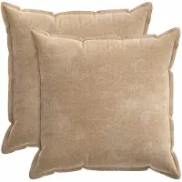 vidaXL Kussensloop 2 st HOUTEN Taupe 65 x 65 cm Chenille Stof