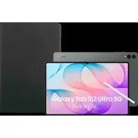 Samsung Galaxy Tab S12 Ultra 14,6 inch 256GB Wifi + 5G Grijs + BlueBuilt Book Case Zwart