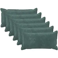 vidaXL Kussen met kussen HOUTEN 6 st Zee blauw Microfiber Fleece