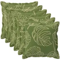 vidaXL Kussensloop 6 st HOUTEN Blad Design 40 x 40 cm Polyester