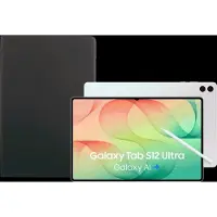 Samsung Galaxy Tab S12 Ultra 14,6 inch 512GB Wifi Zilver + BlueBuilt Book Case Zwart