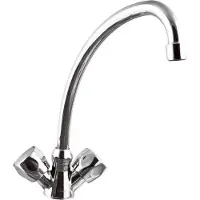 Invena Modena Keukenkraan Chroom BZ-11-F0S-L - Tweehendel, Draaibare Uitloop