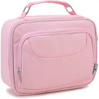 Merkloos Pennenetui 55 slots, 2 verwijderbare lagen, 9.5 x 7.1 x 2.8 inch, roze, voor school