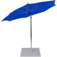 Merkloos Tafelparasol, diameter 60 cm, hoogte 56 cm, blauw, flexibel en stabiel, geschikt voor buitentafels