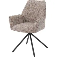 Mendler Eetkamerstoel HWC-G67, keukentool, draaibaar, automatische positie, metalen bekleding met chenille (410g/m²), frame in zwart, bekleding in diverse kleuren